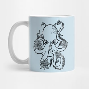 Octopus and Flowers Mug